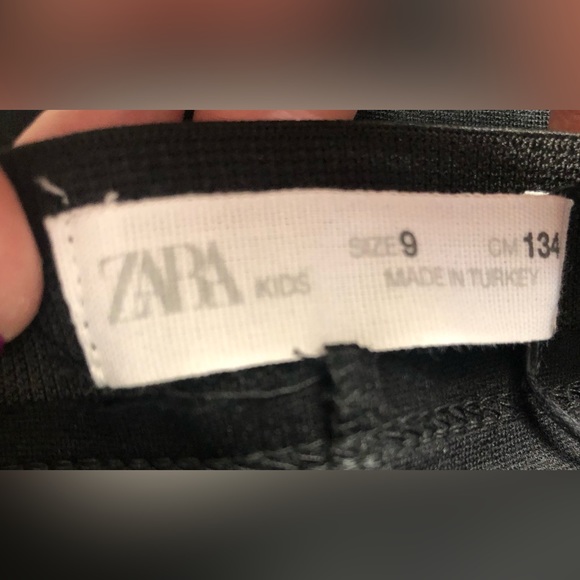 Zara kids black leggings with pink/white stripes, size 9 years (134 cm) - Picture 8 of 14